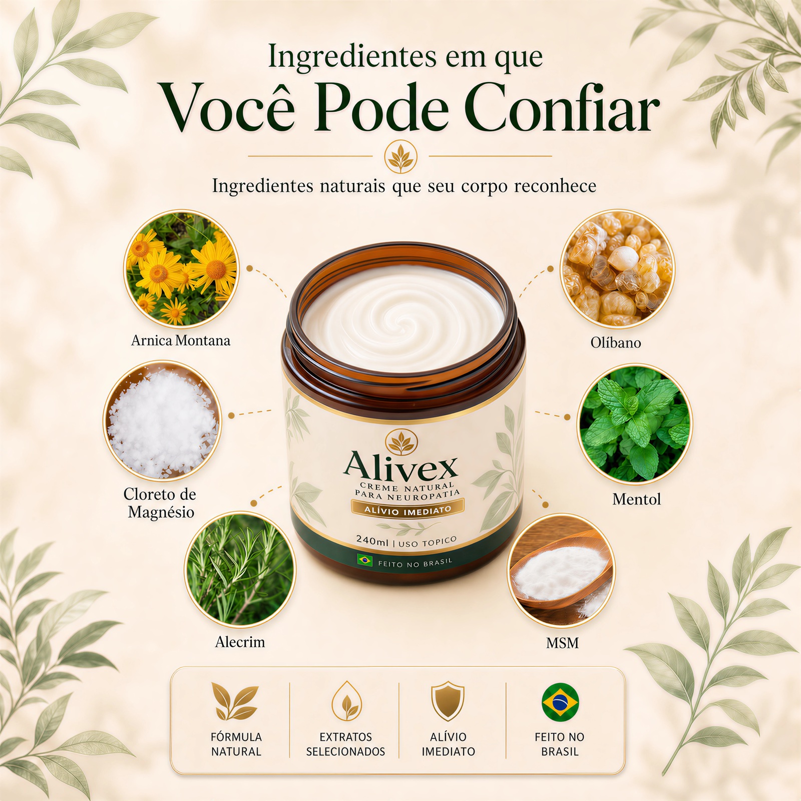 Alivex — ingredientes naturais da fórmula